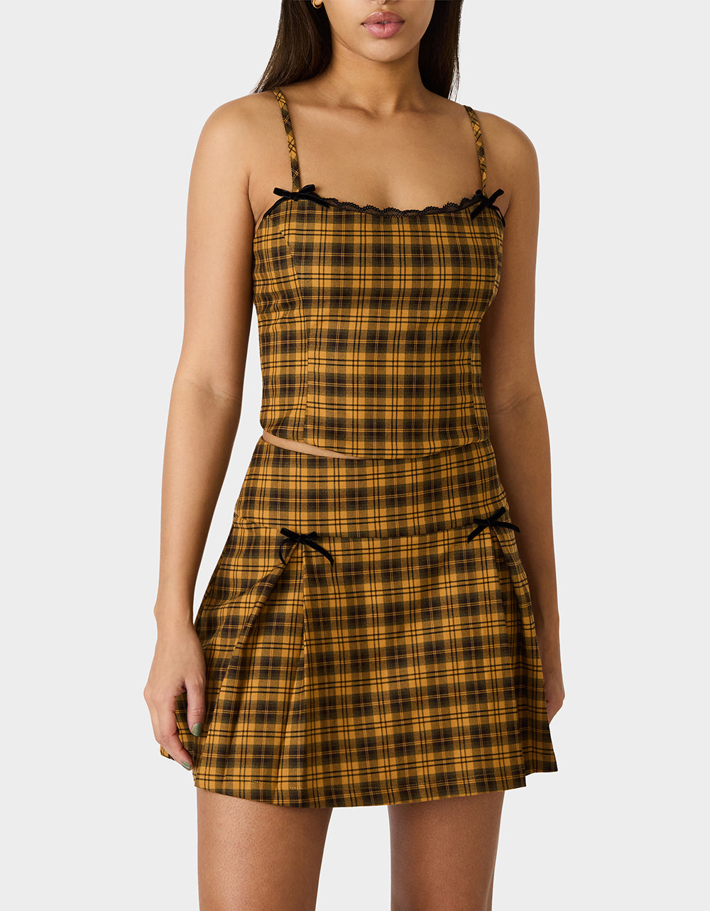 RAD PLAID TOP YELLOW PLAID - APPAREL - Betsey Johnson