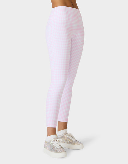 GINGHAM PRINT HIGHRISE LEGGING PINK MULTI - APPAREL - Betsey Johnson