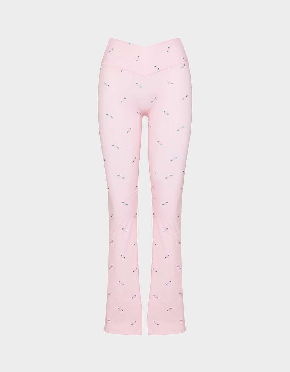 ROSE PRINT CROSSOVER LEGGINGS PINK ROSE - APPAREL - Betsey Johnson - view 2