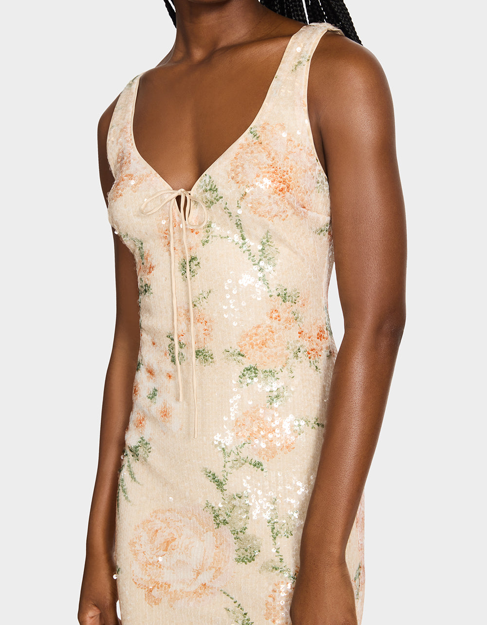 APRICOT HAZE DRESS BLURRY FLORAL - APPAREL - Betsey Johnson - view 3