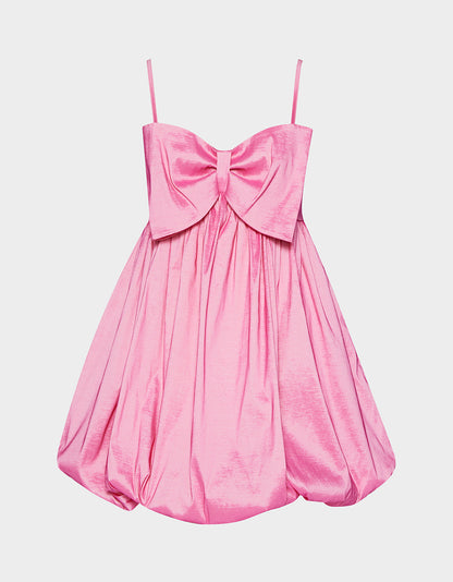 MEGAN BOW DRESS PINK - APPAREL - Betsey Johnson