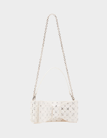 TIE THE KNOT BOW BAG IVORY - HANDBAGS - Betsey Johnson