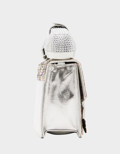 KITSCH BUTTERFLY PHONE BAG SILVER/MULTI - HANDBAGS - Betsey Johnson