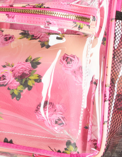 LARGE CLEAR BACKPACK FLORAL PRINT - HANDBAGS - Betsey Johnson