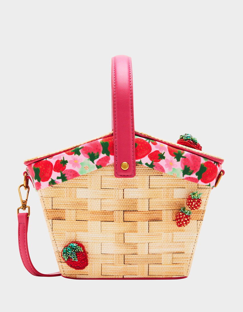 KITSCH FRESH N FRUITY PICNIC BASKET NATURAL - HANDBAGS - Betsey Johnson