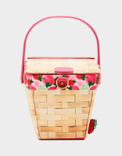 KITSCH FRESH N FRUITY PICNIC BASKET NATURAL - HANDBAGS - Betsey Johnson