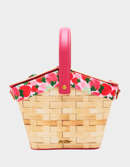 KITSCH FRESH N FRUITY PICNIC BASKET NATURAL - HANDBAGS - Betsey Johnson