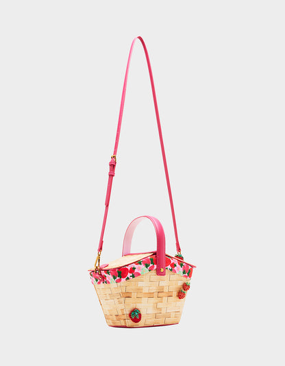 KITSCH FRESH N FRUITY PICNIC BASKET NATURAL - HANDBAGS - Betsey Johnson