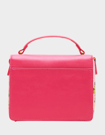 COCKTAIL TIME FLAP TOP HANDLE PINK MULTI - HANDBAGS - Betsey Johnson