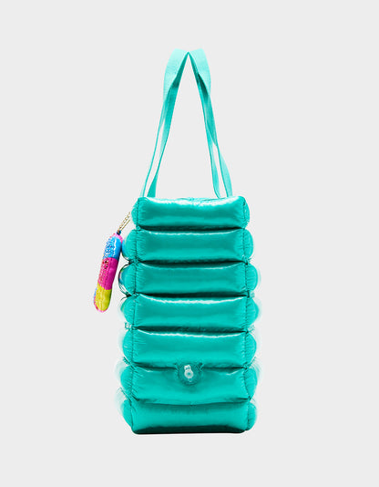 THAR SHE BLOWS WET NYLON TOTE TURQUOISE - HANDBAGS - Betsey Johnson