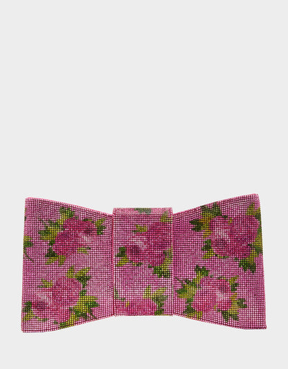 BOW DOWN CLUTCH PINK FLOWER - HANDBAGS - Betsey Johnson