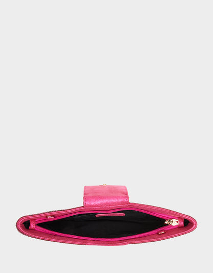 BOW DOWN CLUTCH PINK FLOWER - HANDBAGS - Betsey Johnson