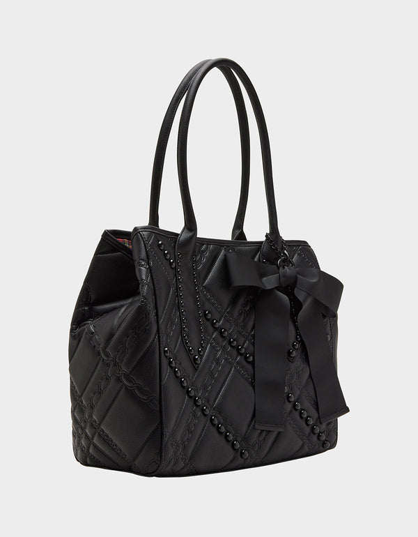 EVERYWHERE TOTE BLACK - HANDBAGS - Betsey Johnson