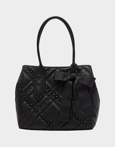 EVERYWHERE TOTE BLACK - HANDBAGS - Betsey Johnson