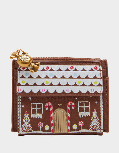 KITSCH GINGERBREAD BIFOLD WALLET BROWN - HANDBAGS - Betsey Johnson