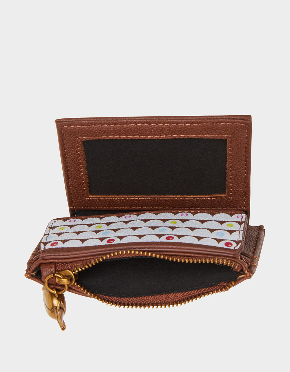KITSCH GINGERBREAD BIFOLD WALLET BROWN - HANDBAGS - Betsey Johnson - view 3