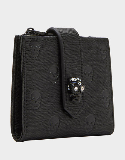 SKULL BOSS BIFOLD WALLET BLACK - HANDBAGS - Betsey Johnson