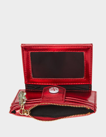 HOLIDAY CANDY BIFOLD WALLET RED - HANDBAGS - Betsey Johnson