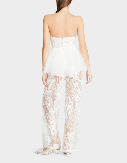 JENNA JUMPSUIT WHITE - APPAREL - Betsey Johnson