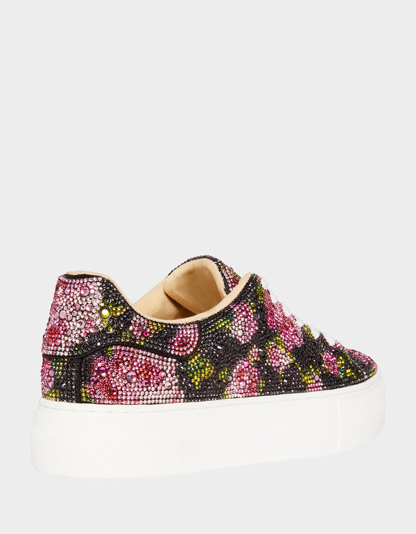 SIDNY BLACK PINK FLORAL - SHOES - Betsey Johnson