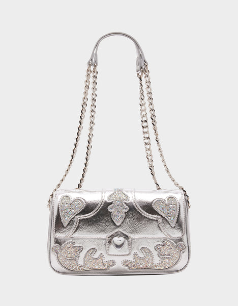 Leather silver outlet handbags