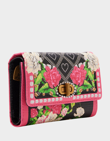 FLORAL TRIFOLD WALLET FLORAL - HANDBAGS - Betsey Johnson