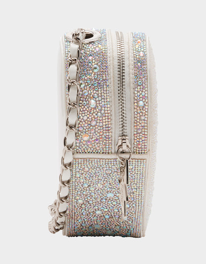 PEARL HEART SPARKLER CROSSBODY SILVER - HANDBAGS - Betsey Johnson