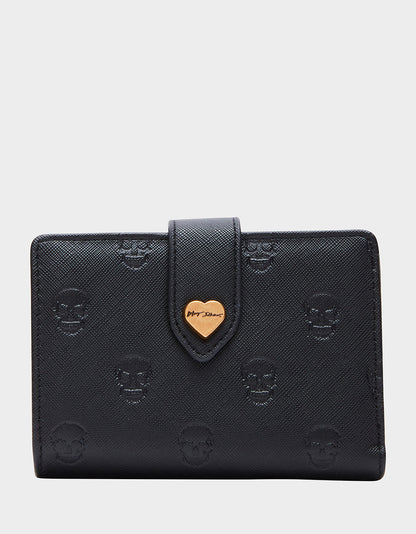 SKULLICIOUS BIFOLD WALLET BLACK - HANDBAGS - Betsey Johnson