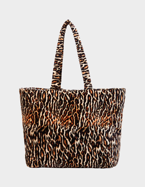 Betsey Johnson x Marks The Spot Puff Quilt Tote, Leopard
