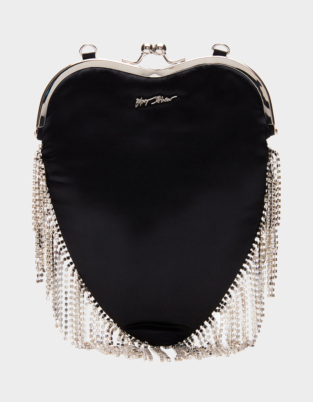 FRINGE HEART BAG BLACK - HANDBAGS - Betsey Johnson - view 4