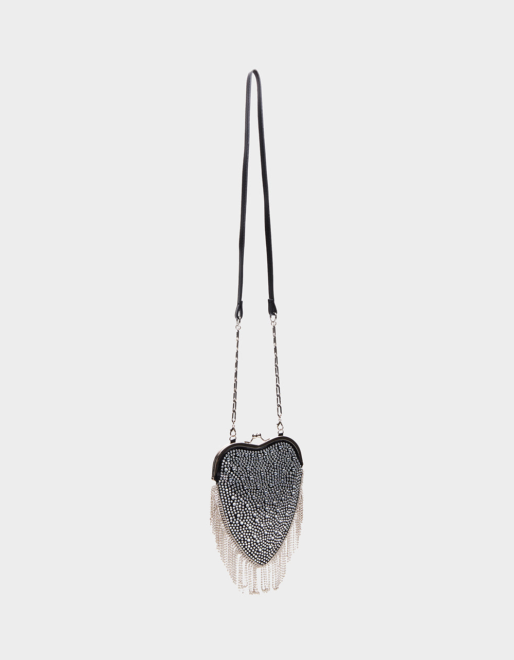 FRINGE HEART BAG BLACK - HANDBAGS - Betsey Johnson - view 2