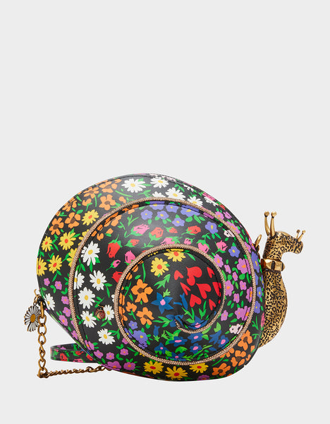 KITSCH SNAILED IT CROSSBODY FLORAL - HANDBAGS - Betsey Johnson