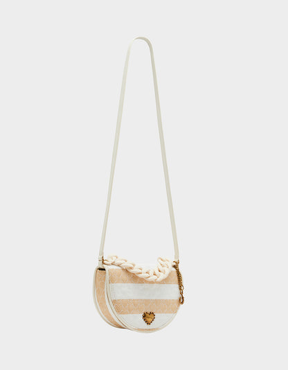 NAUTI-GAL HALF MOON RAFFIA FLAP NATURAL - HANDBAGS - Betsey Johnson