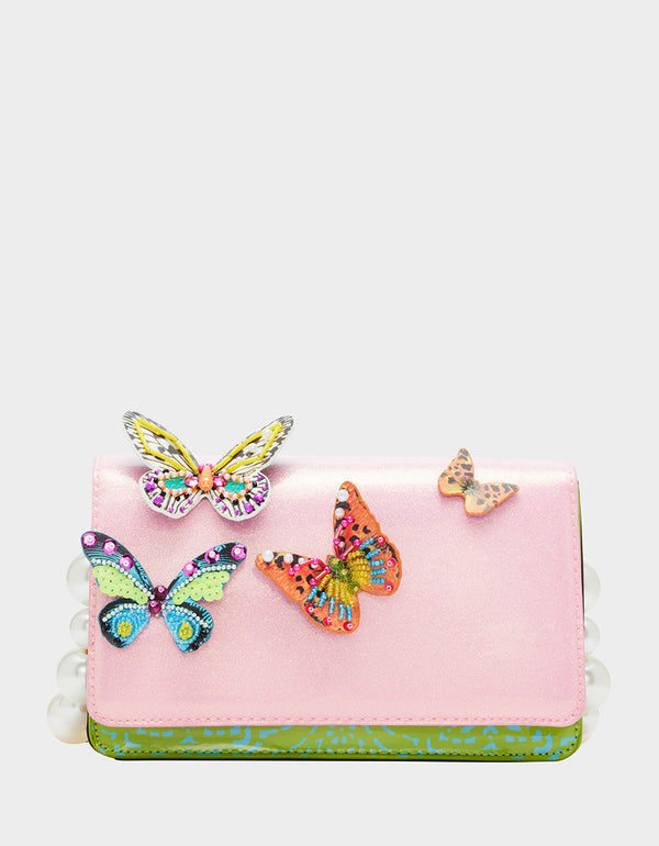 Butterfly embroidery summer/ wedding linen handmade mini bag - Inspire  Uplift