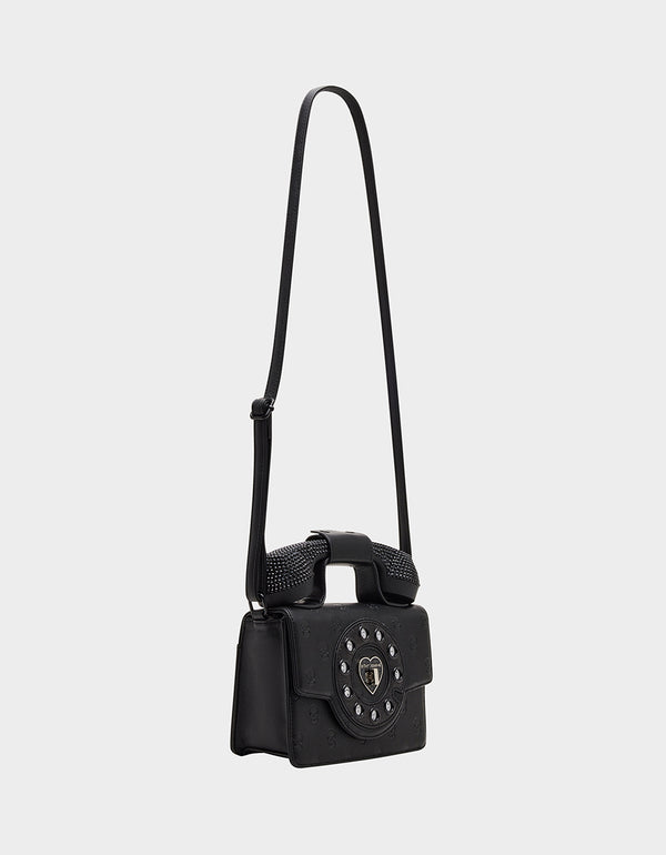 KITSCH SKULLICIOUS PHONE BAG BLACK - HANDBAGS - Betsey Johnson