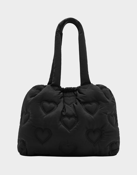 BUNGEE JUMP NYLON TOTE BLACK - HANDBAGS - Betsey Johnson