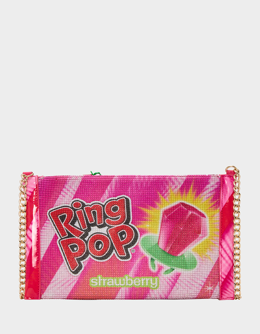 RING POP® PARTY POUCH PINK - HANDBAGS - Betsey Johnson