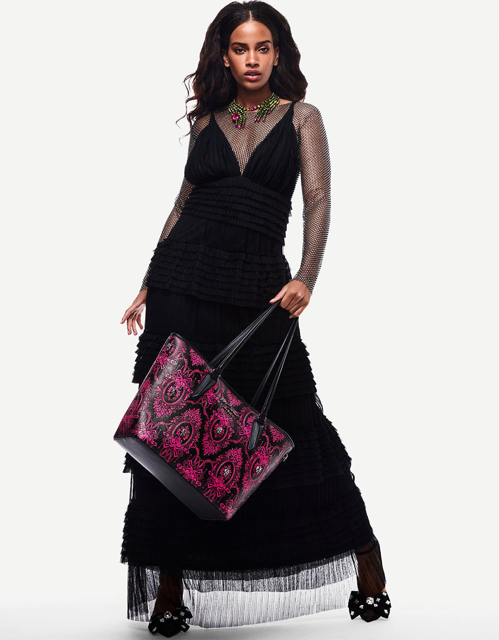 RICH WITCH BIB NECKLACE GREEN - JEWELRY - Betsey Johnson