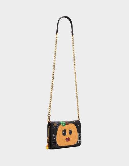 GOURDGOUS WALLET ON CHAIN BLACK MULTI - HANDBAGS - Betsey Johnson