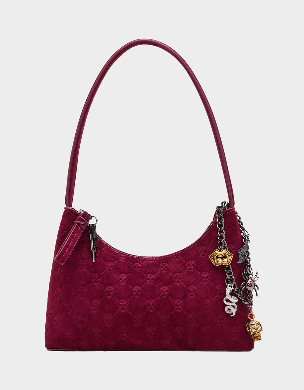 HEADLINER DEBOSS TOP ZIP CHERRY - HANDBAGS - Betsey Johnson