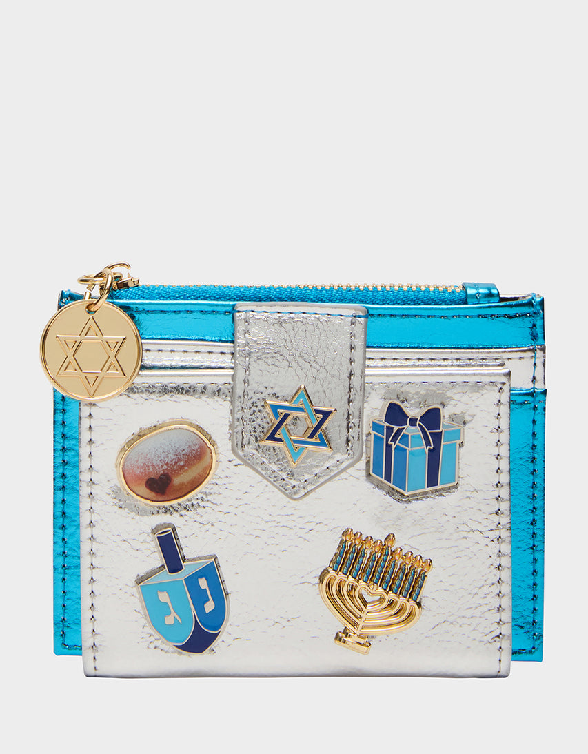 MAZEL TOV WALLET BLUE/MULTI - HANDBAGS - Betsey Johnson