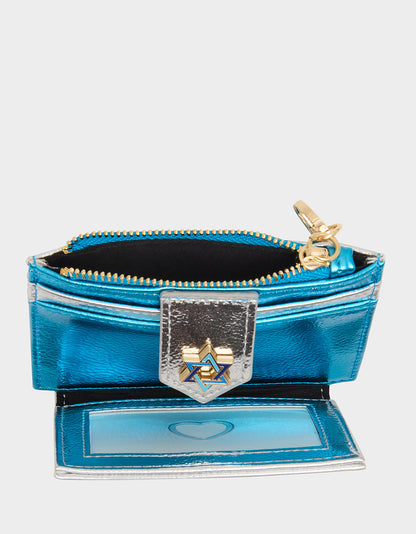 MAZEL TOV WALLET BLUE/MULTI - HANDBAGS - Betsey Johnson