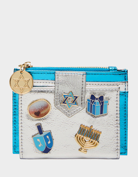 MAZEL TOV WALLET BLUE/MULTI Women's Hanukkah Holiday Wallet