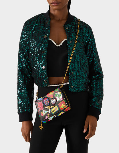 JET SET WALET ON CHAIN MULTI - HANDBAGS - Betsey Johnson