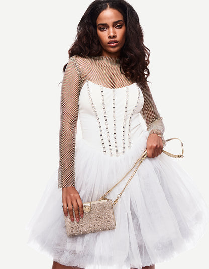 WALLET ON CHAIN PHONE HOLDER CHAMPAGNE - HANDBAGS - Betsey Johnson