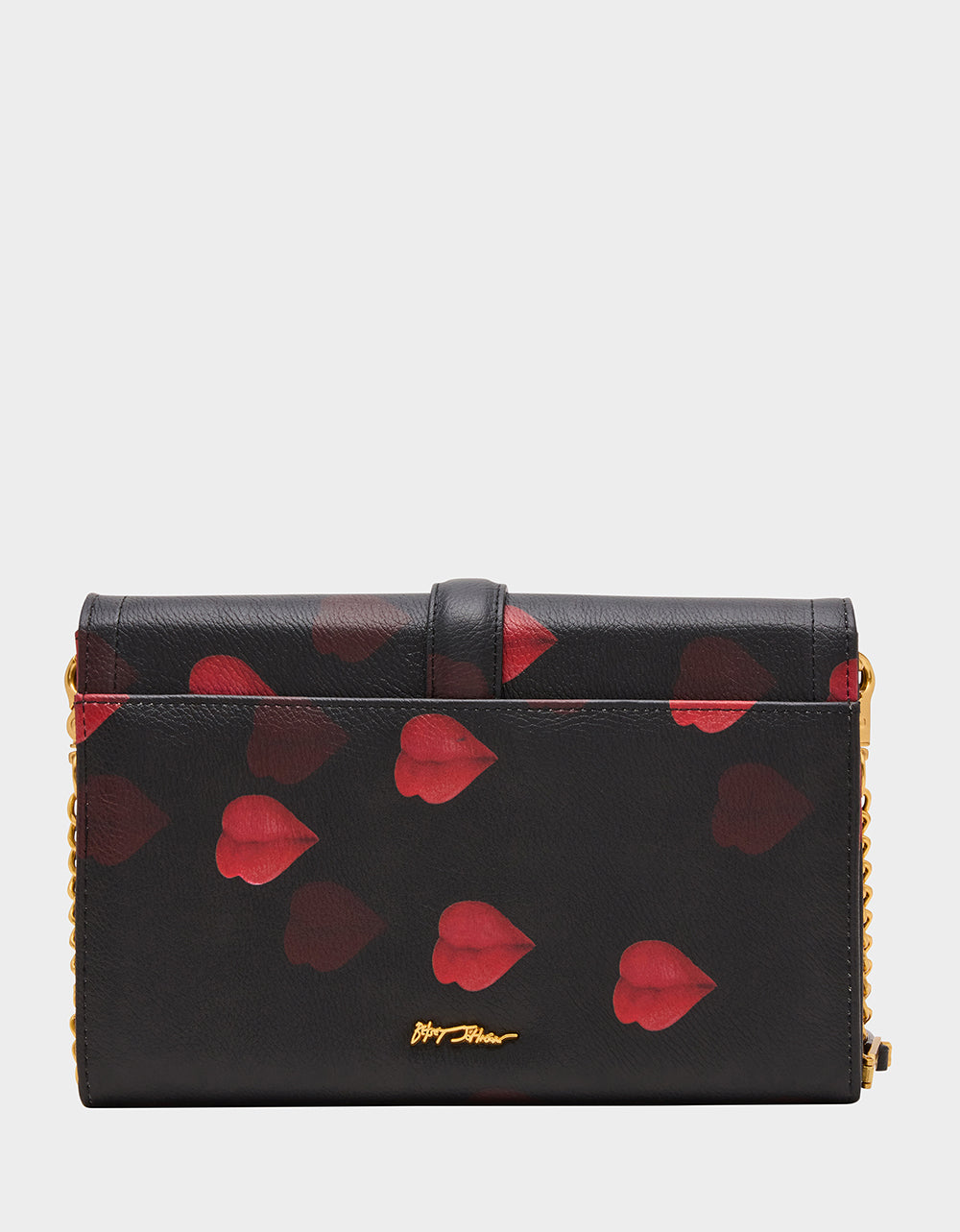 KISSES WALLET ON CHAIN BLACK/MULTI - HANDBAGS - Betsey Johnson - view 6