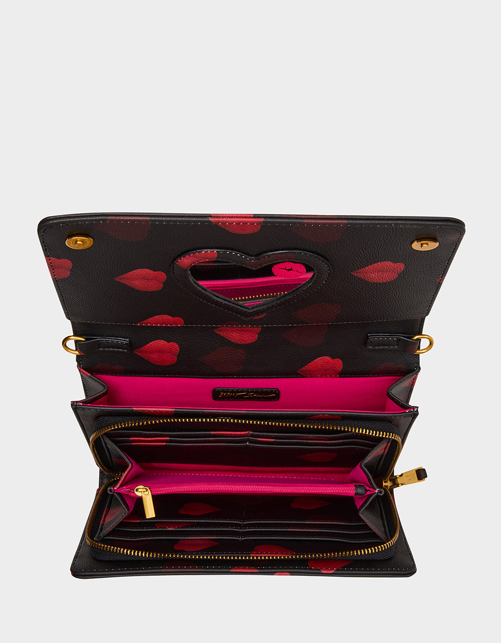 KISSES WALLET ON CHAIN BLACK/MULTI - HANDBAGS - Betsey Johnson - view 5