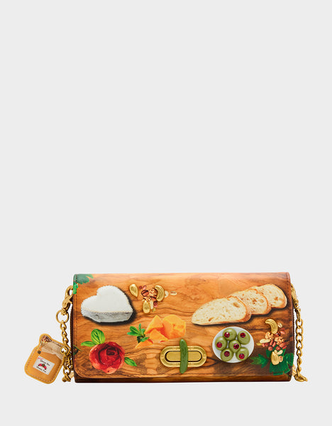 KITSCH CHAR-CUTE-ERIE WALLET ON CHAIN MULTI Women's Food Themed