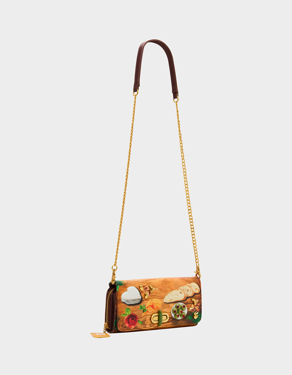 KITSCH CHAR-CUTE-ERIE WALLET ON CHAIN MULTI Women's Food Themed