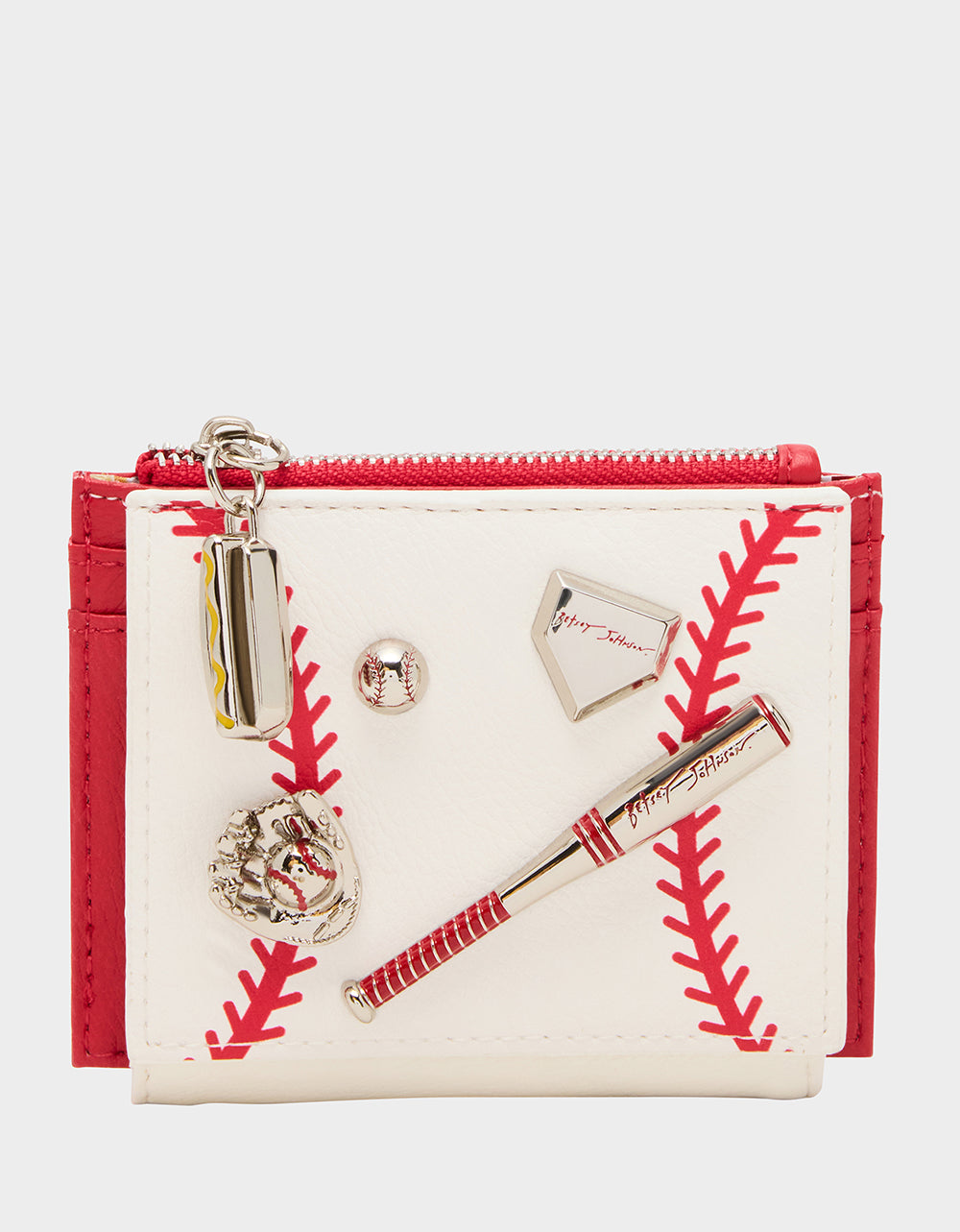 PLAYING THE FIELD WALLET CREAM - HANDBAGS - Betsey Johnson